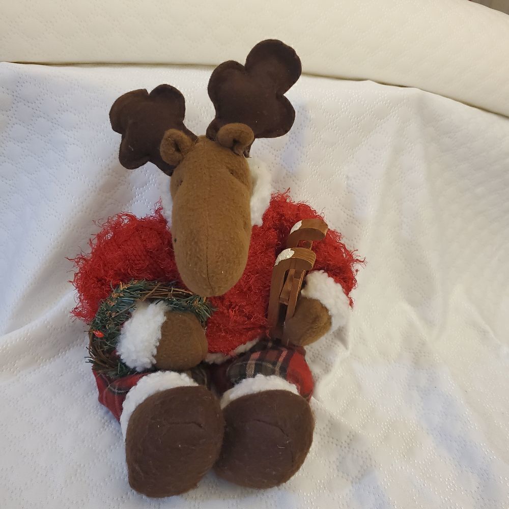 Christmas Moose Decor Plush